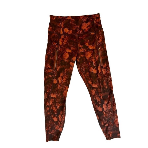 Athleta Pants - Athleta Rainier Printed Supersonic Tight Legging High Rise 631810 Red Size S